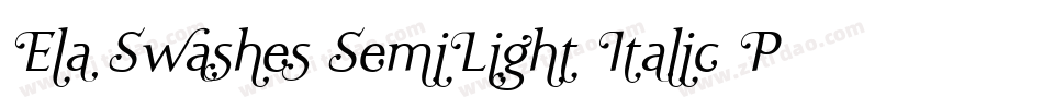 Ela Swashes SemiLight Italic PDF字体转换